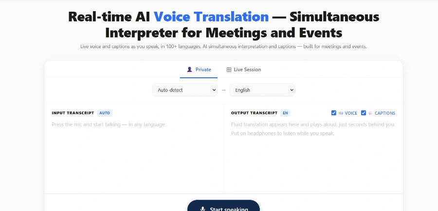 LiveTranslate product preview