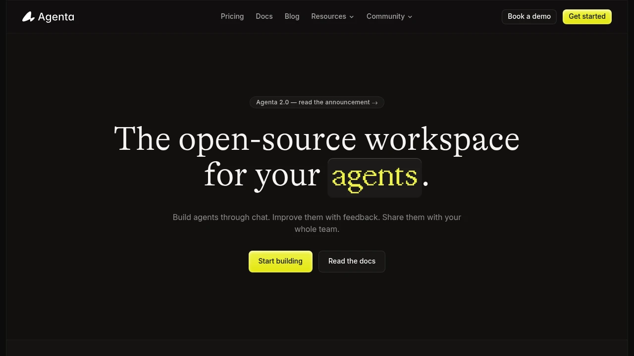 Agenta product interface