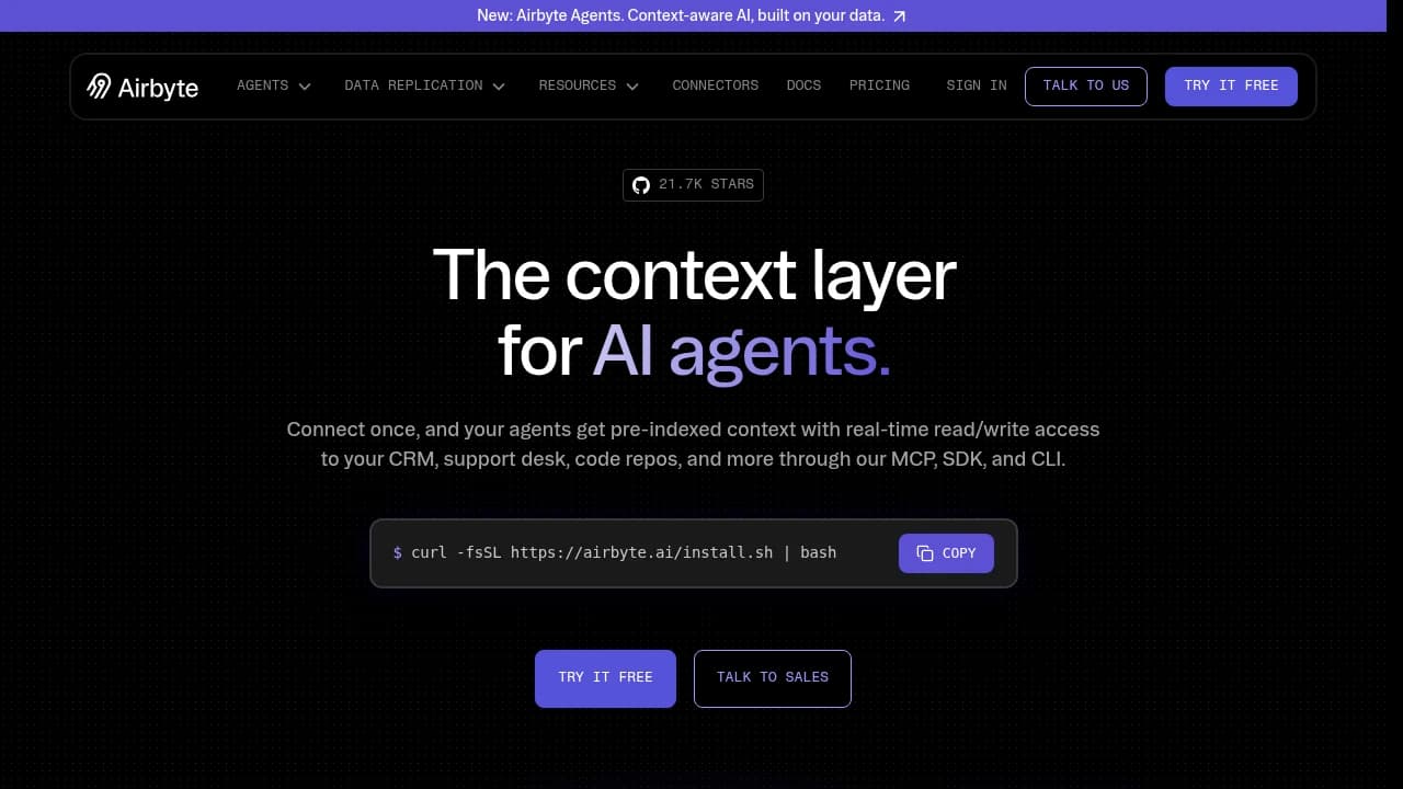 Airbyte product interface