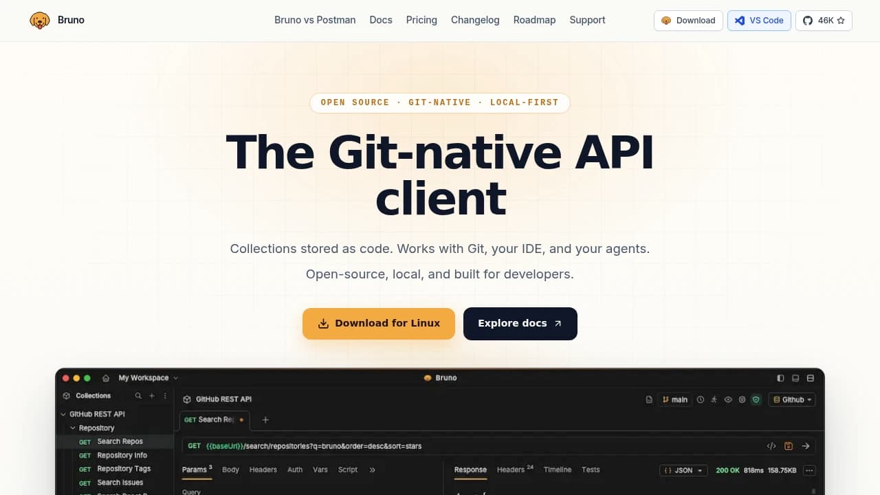 Bruno product interface