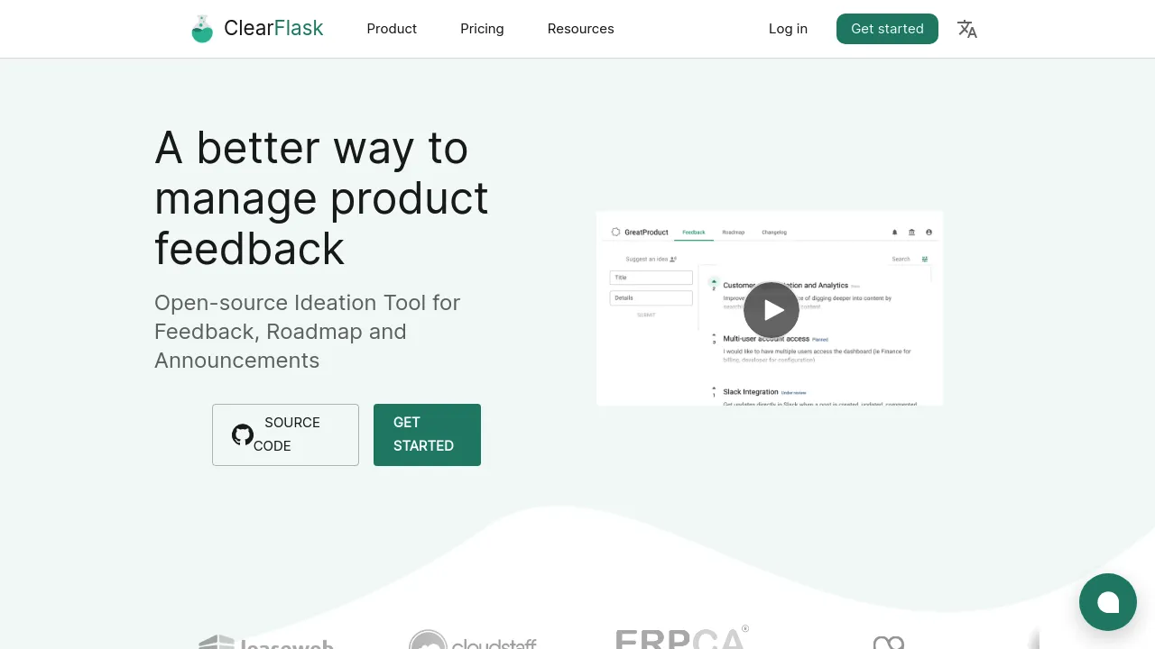 ClearFlask product interface