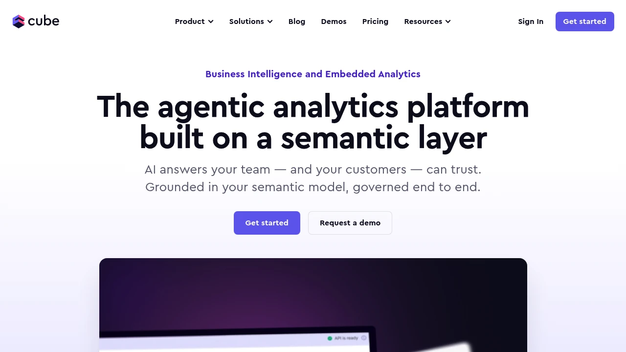 Cube product interface