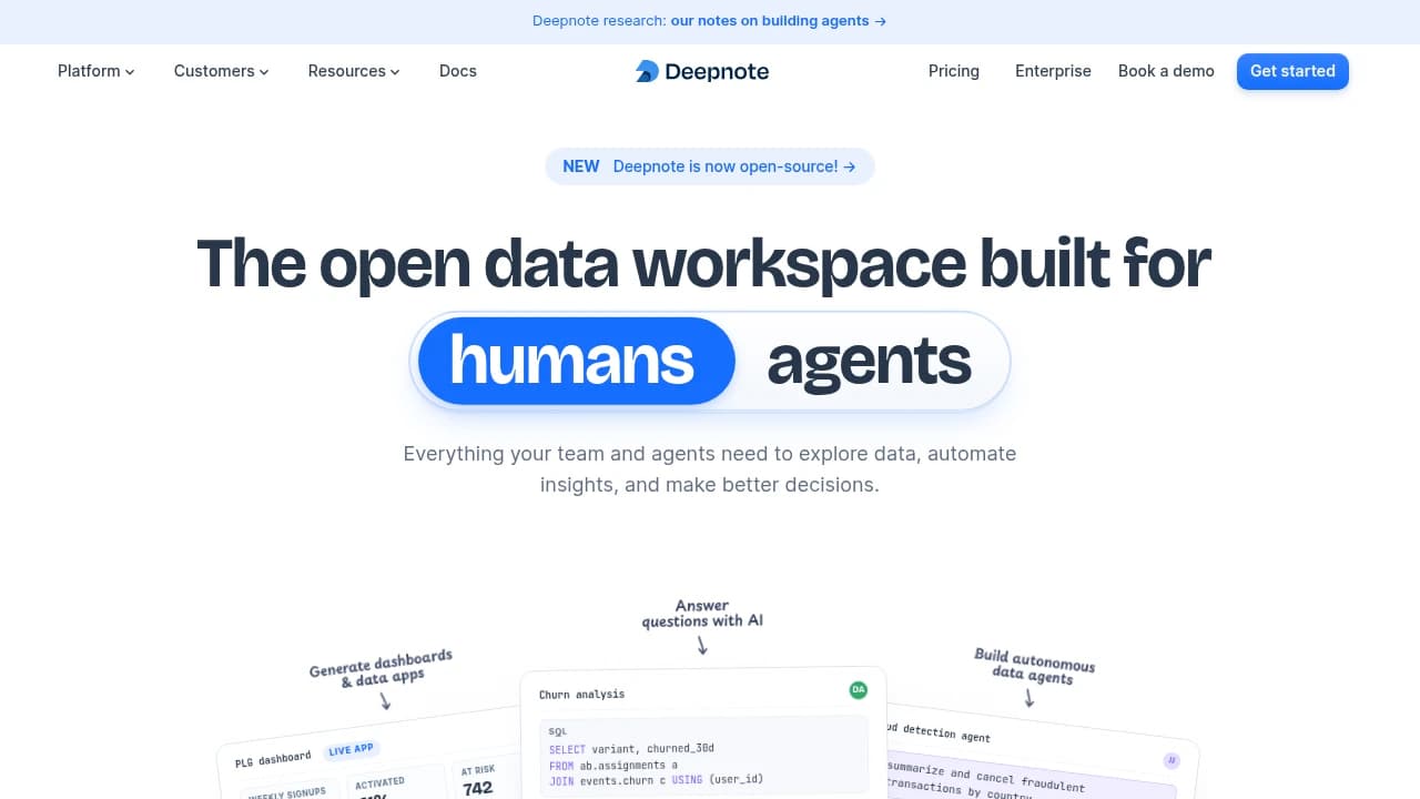 Deepnote product interface