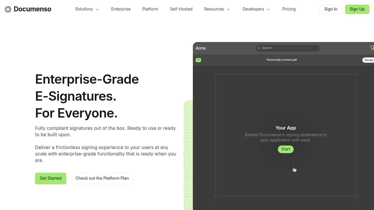 Documenso product interface