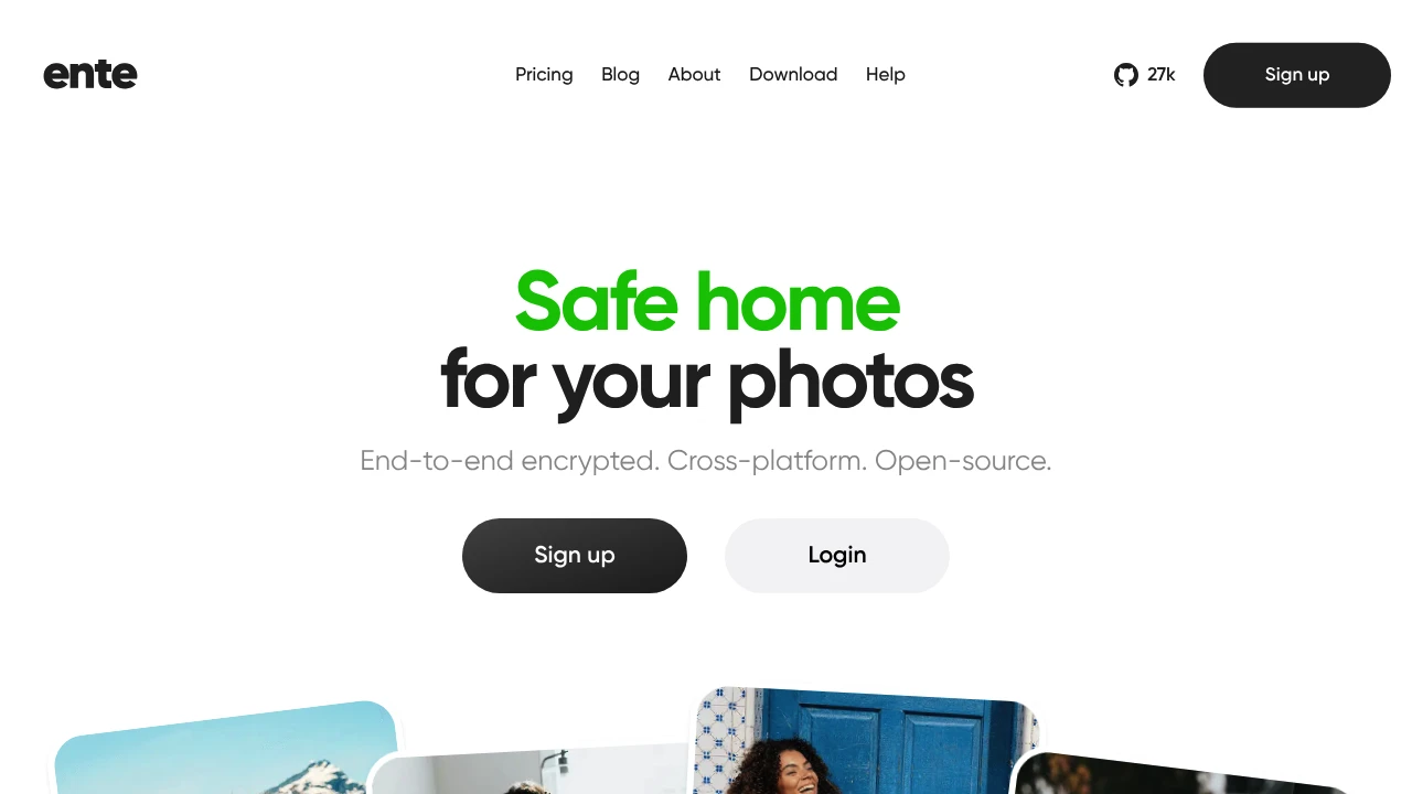 Ente product interface