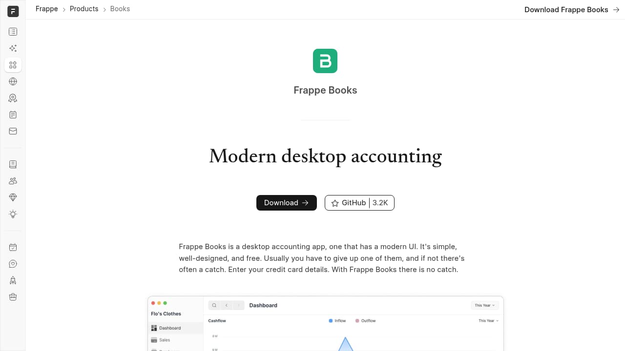 Frappe Books product interface