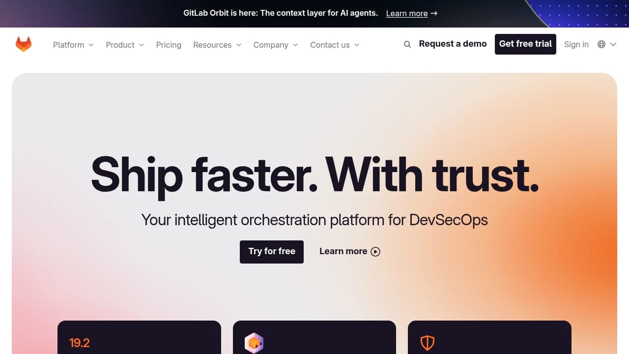 GitLab product interface