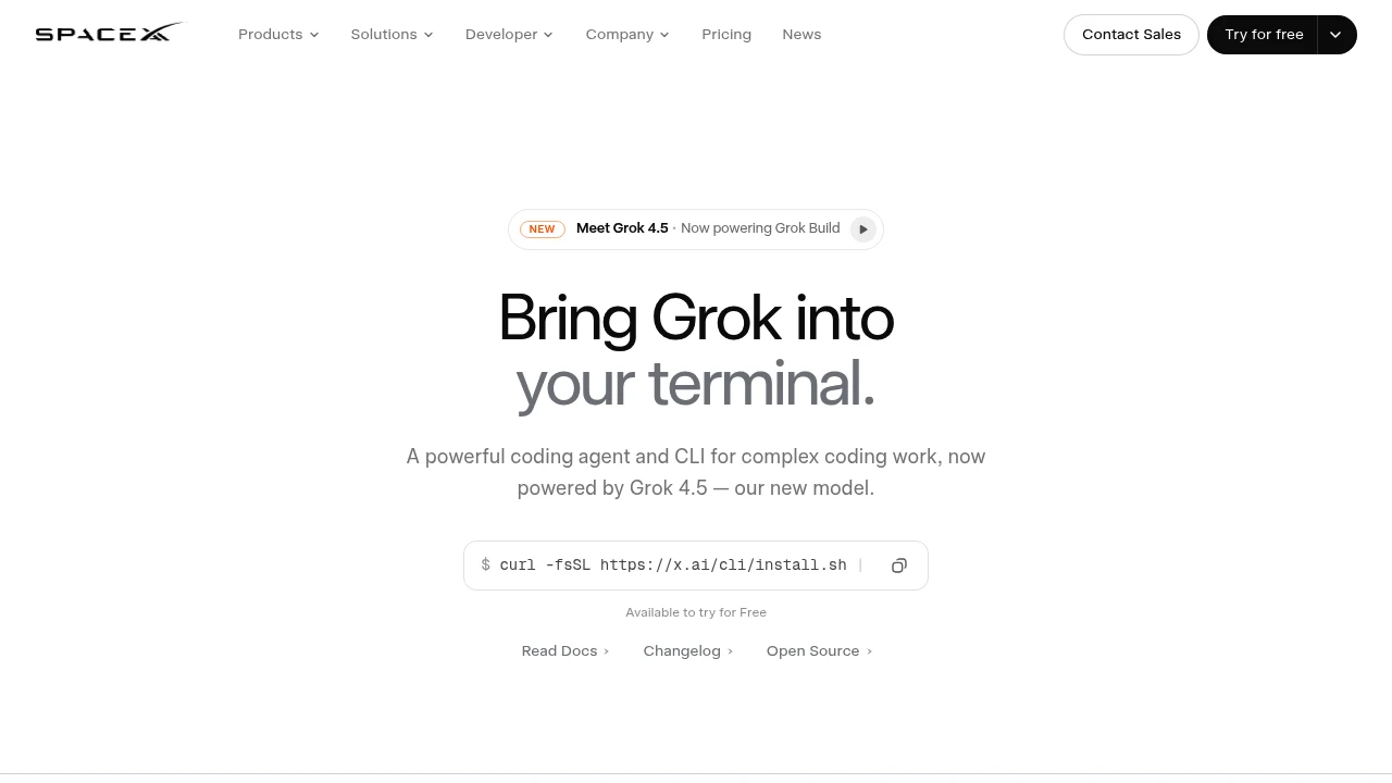 Grok Build product interface