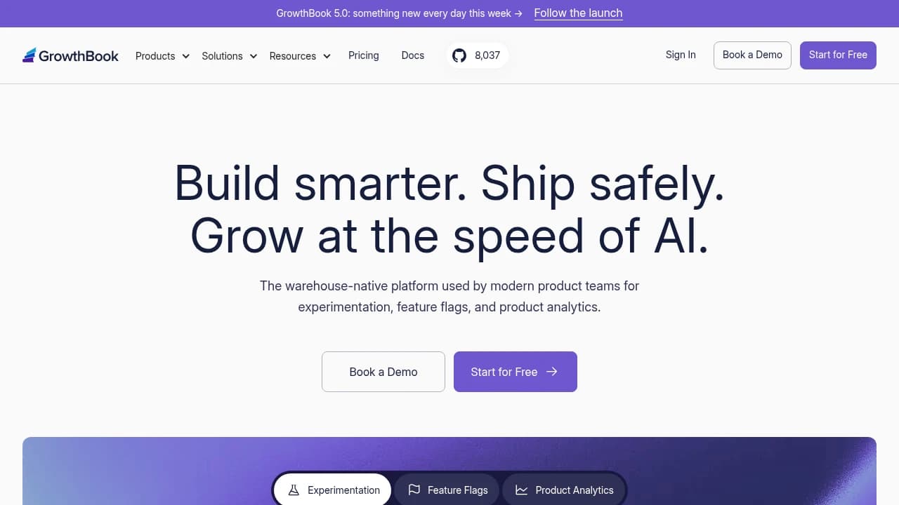 GrowthBook product interface