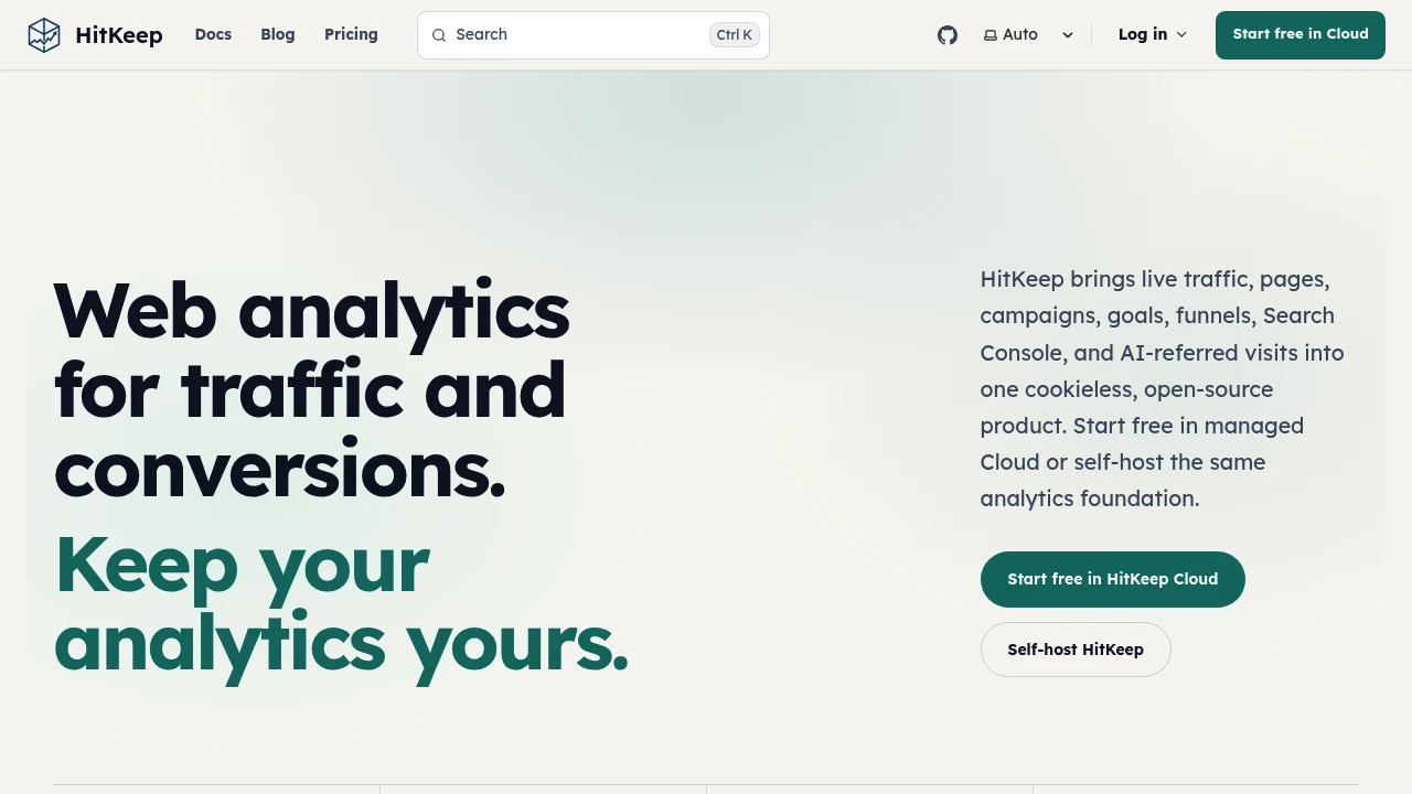 HitKeep product interface
