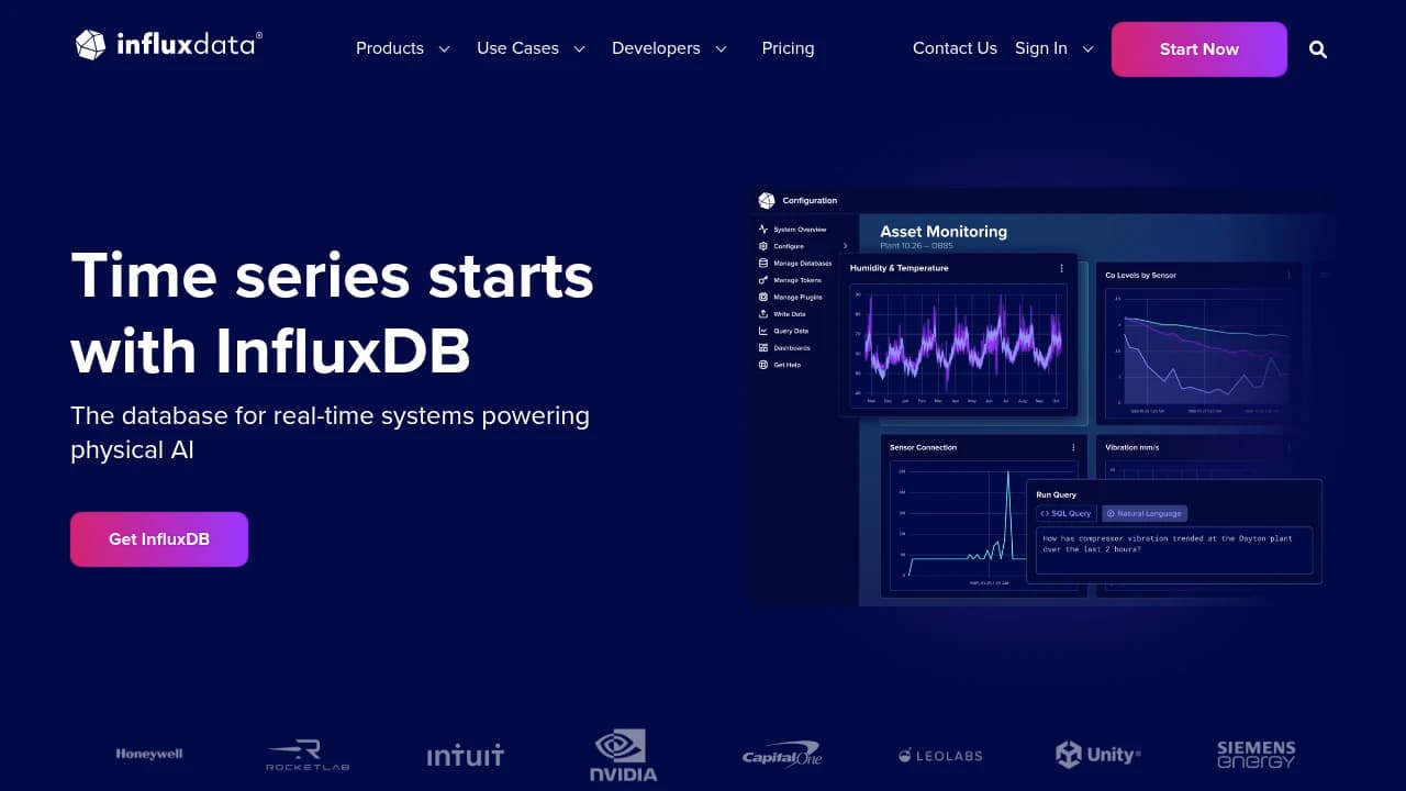 InfluxDB product interface