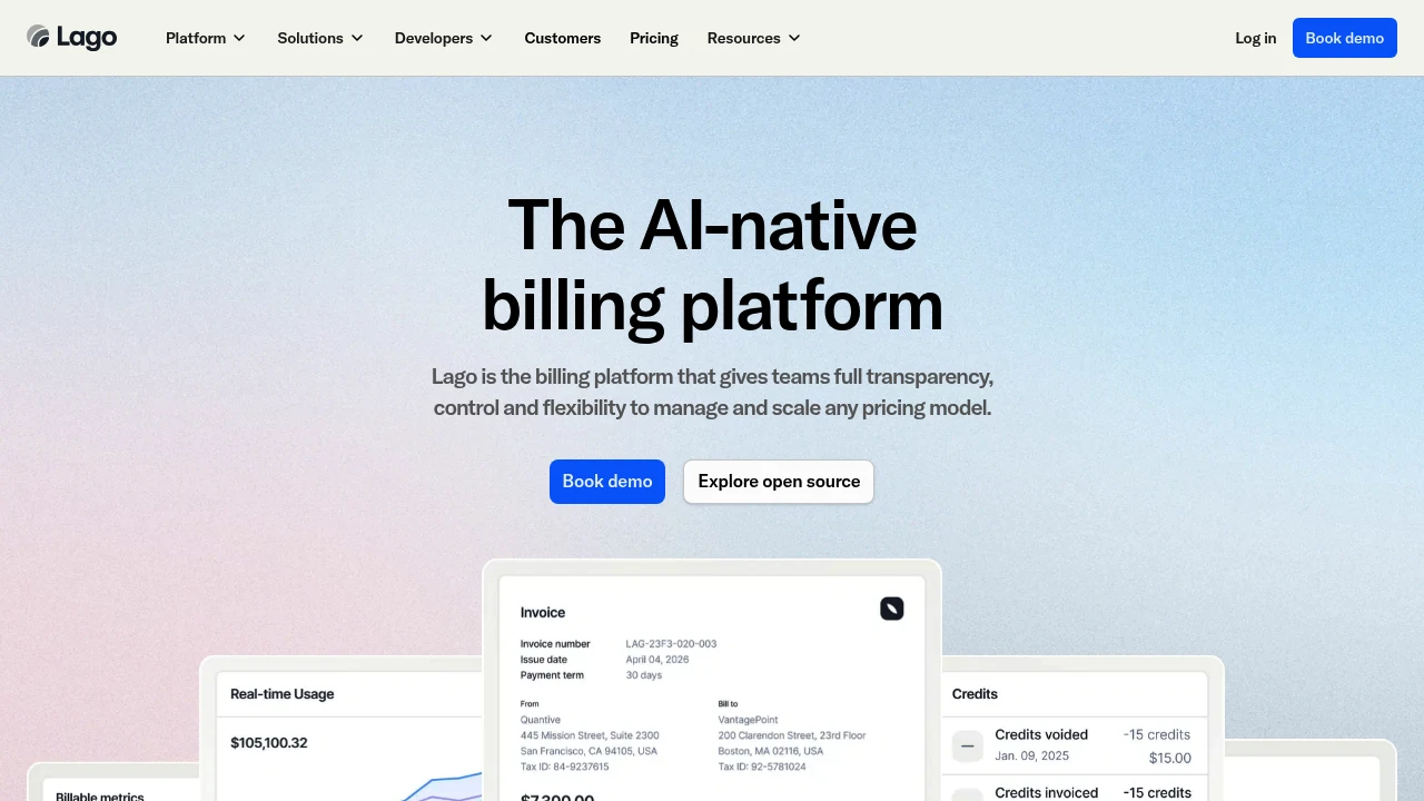 Lago product interface