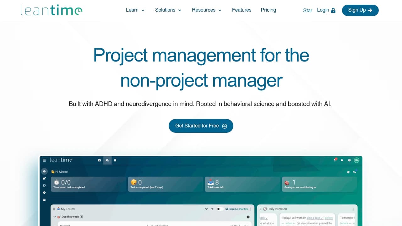 Leantime product interface