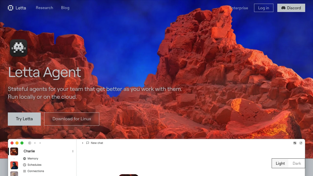 Letta product interface