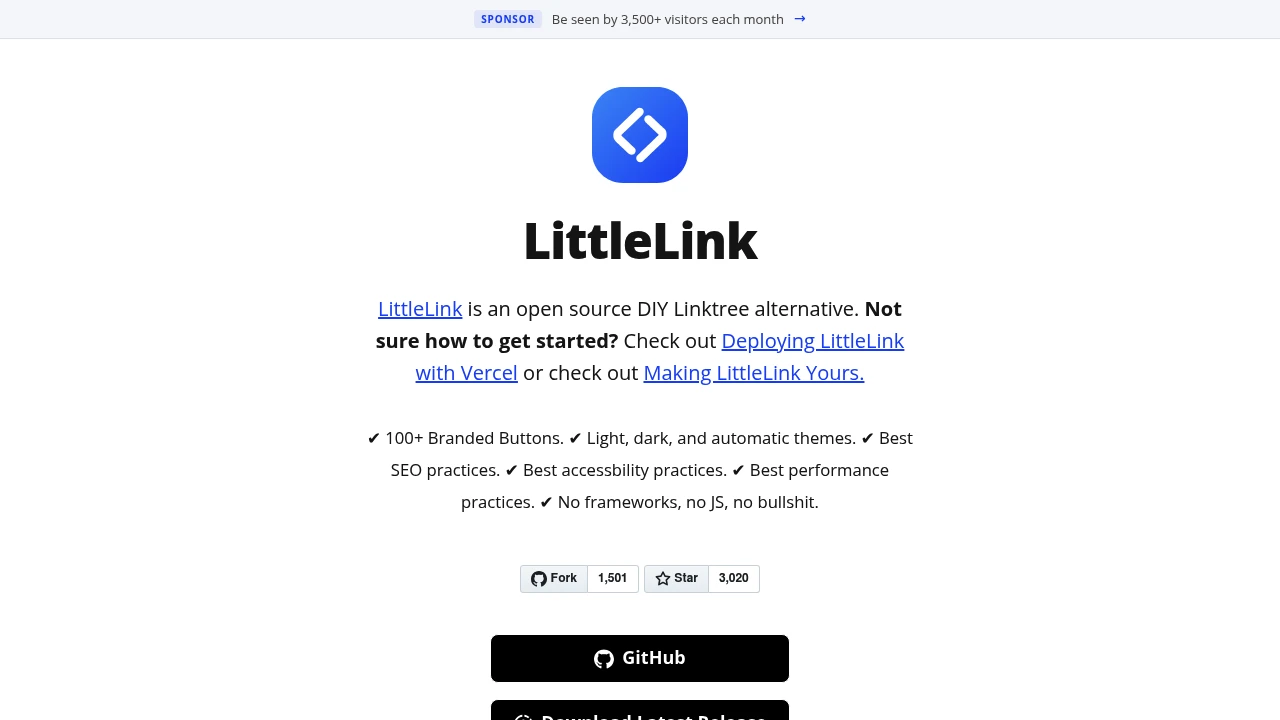 LittleLink product interface