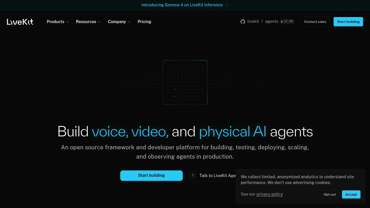 LiveKit product interface