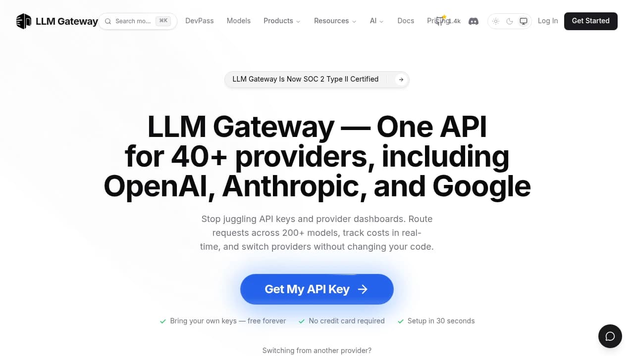 LLM Gateway product interface