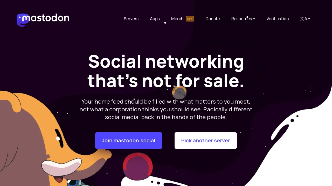 Mastodon product interface