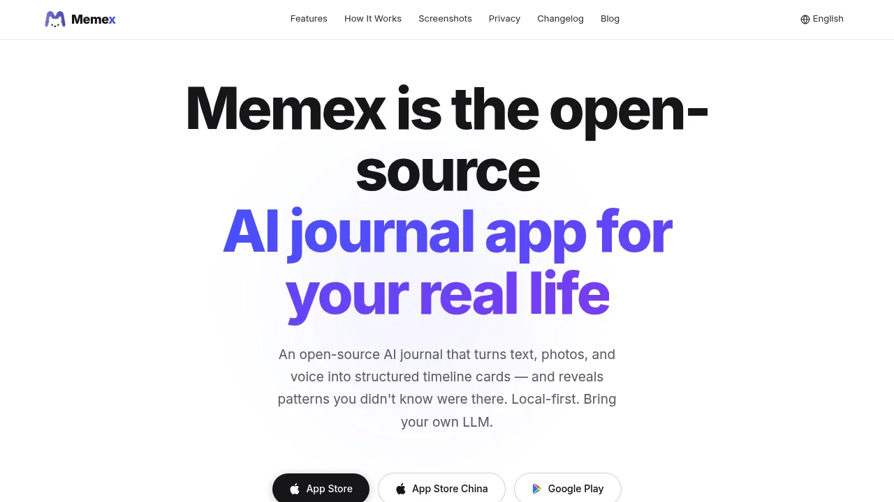 MemexAI product interface