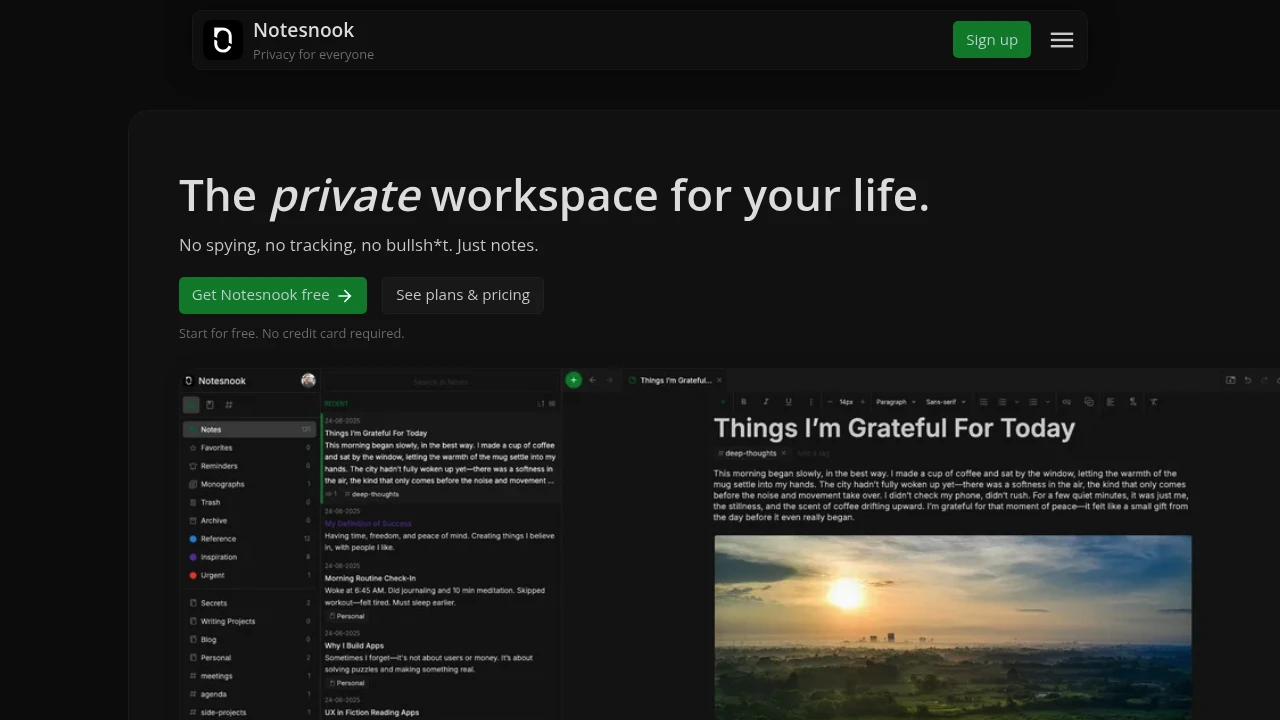 Notesnook product interface