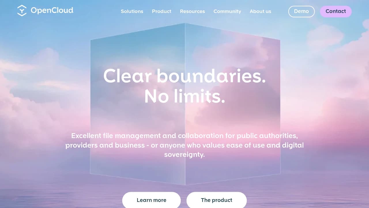 OpenCloud product interface