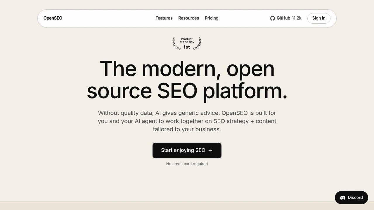 OpenSEO product preview