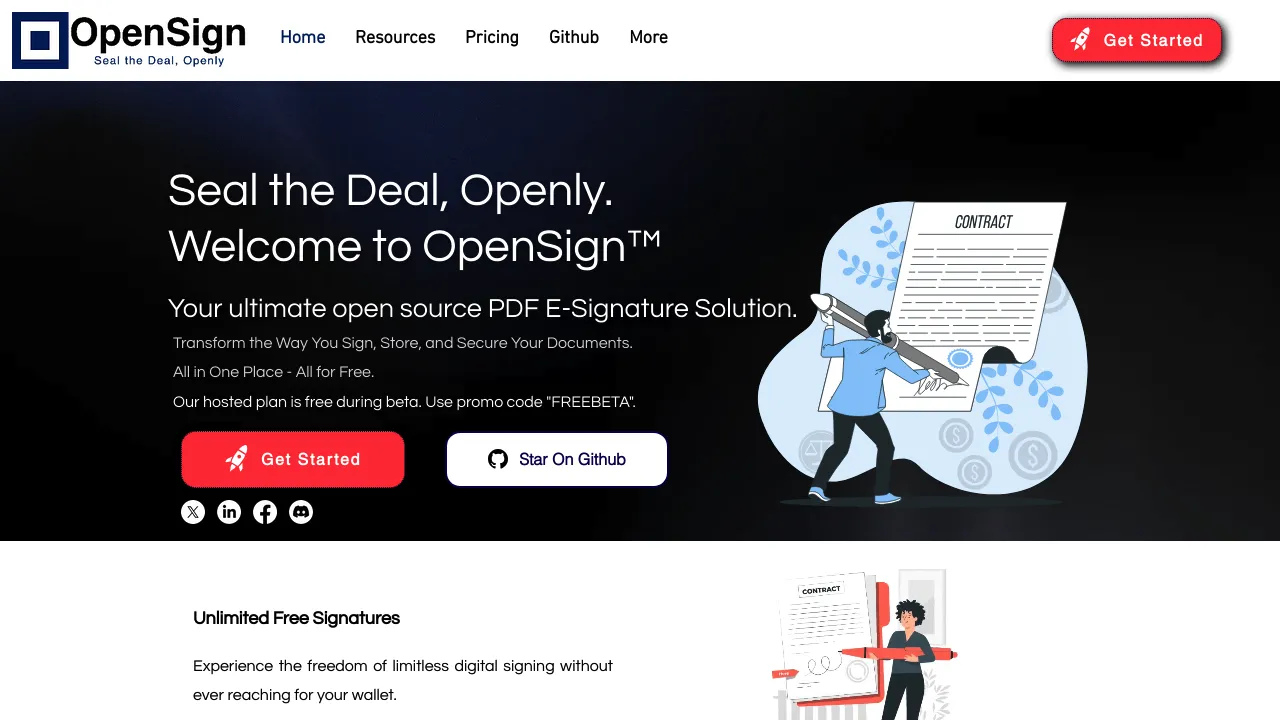 OpenSign product interface