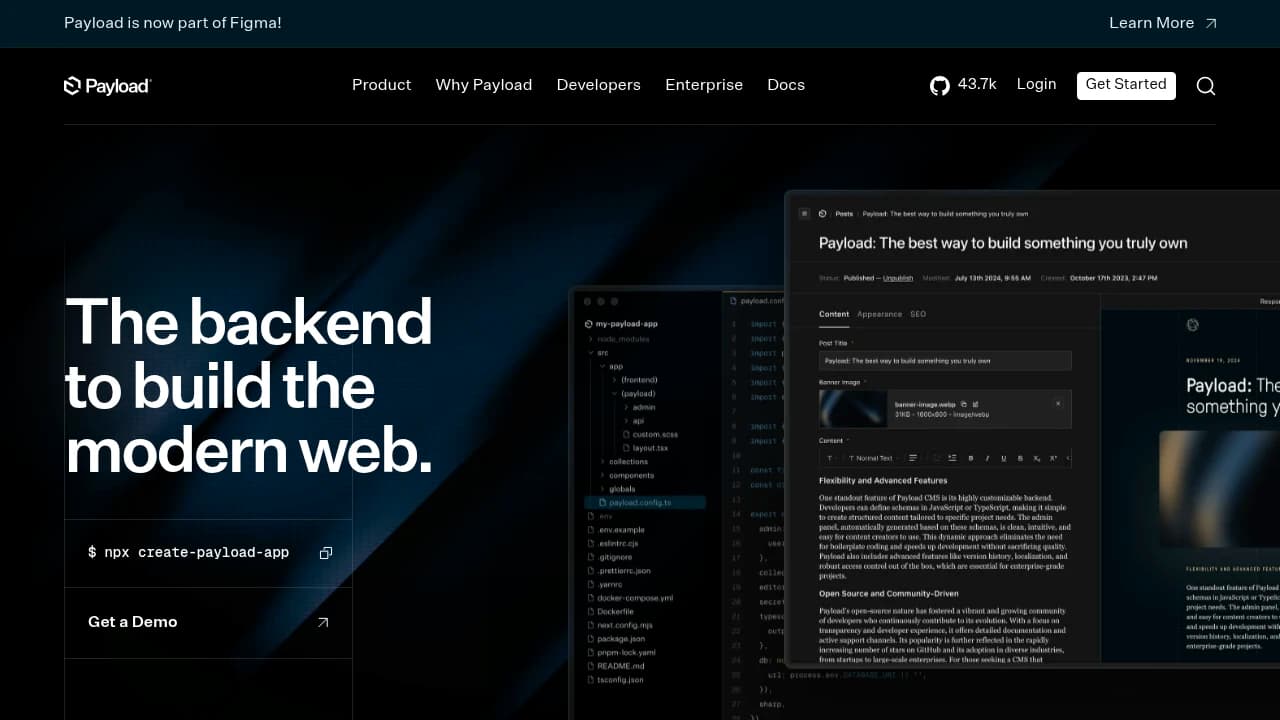 Payload product interface