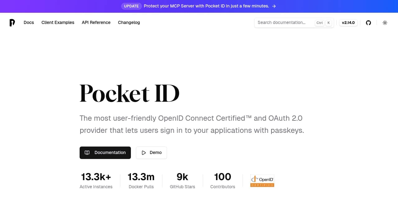 Pocket ID product interface
