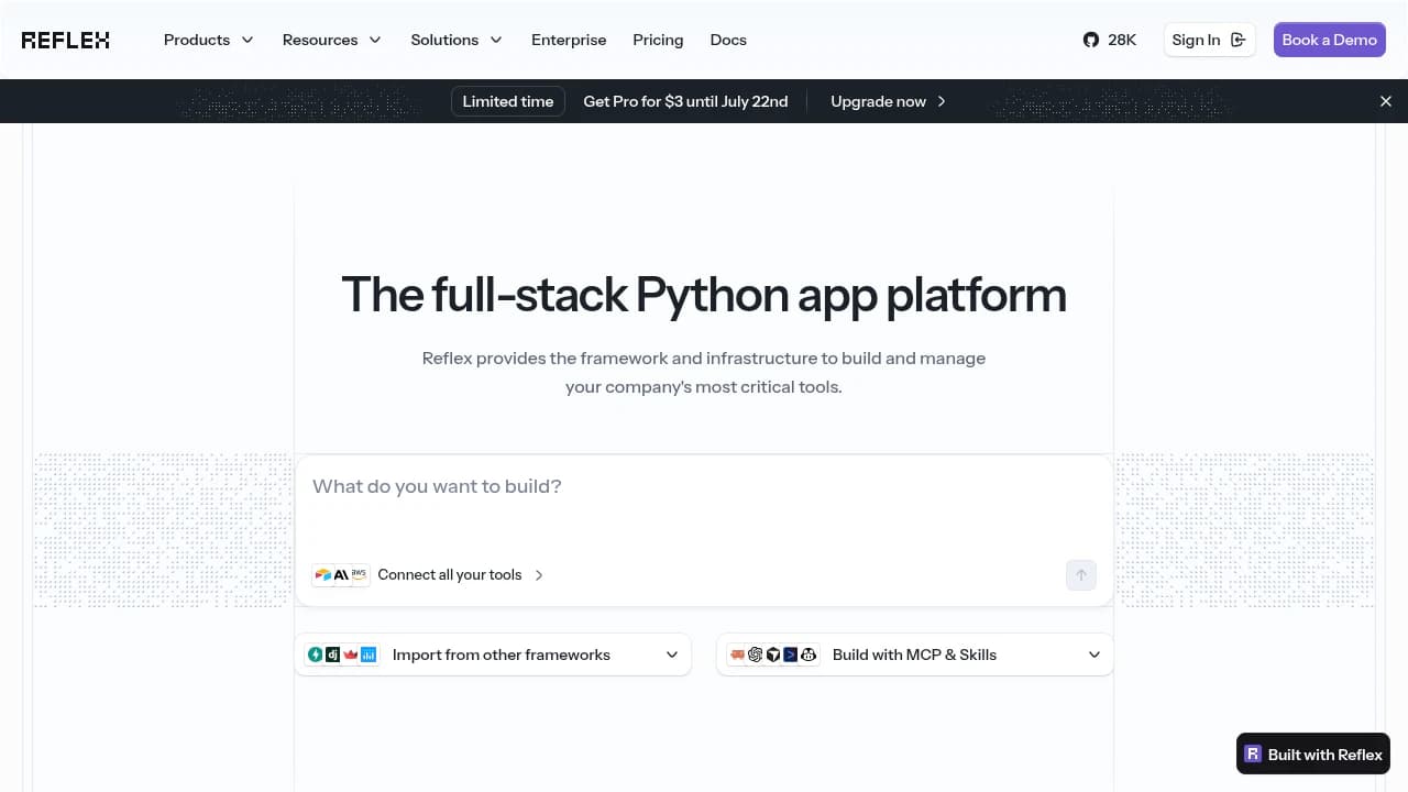 Reflex product interface