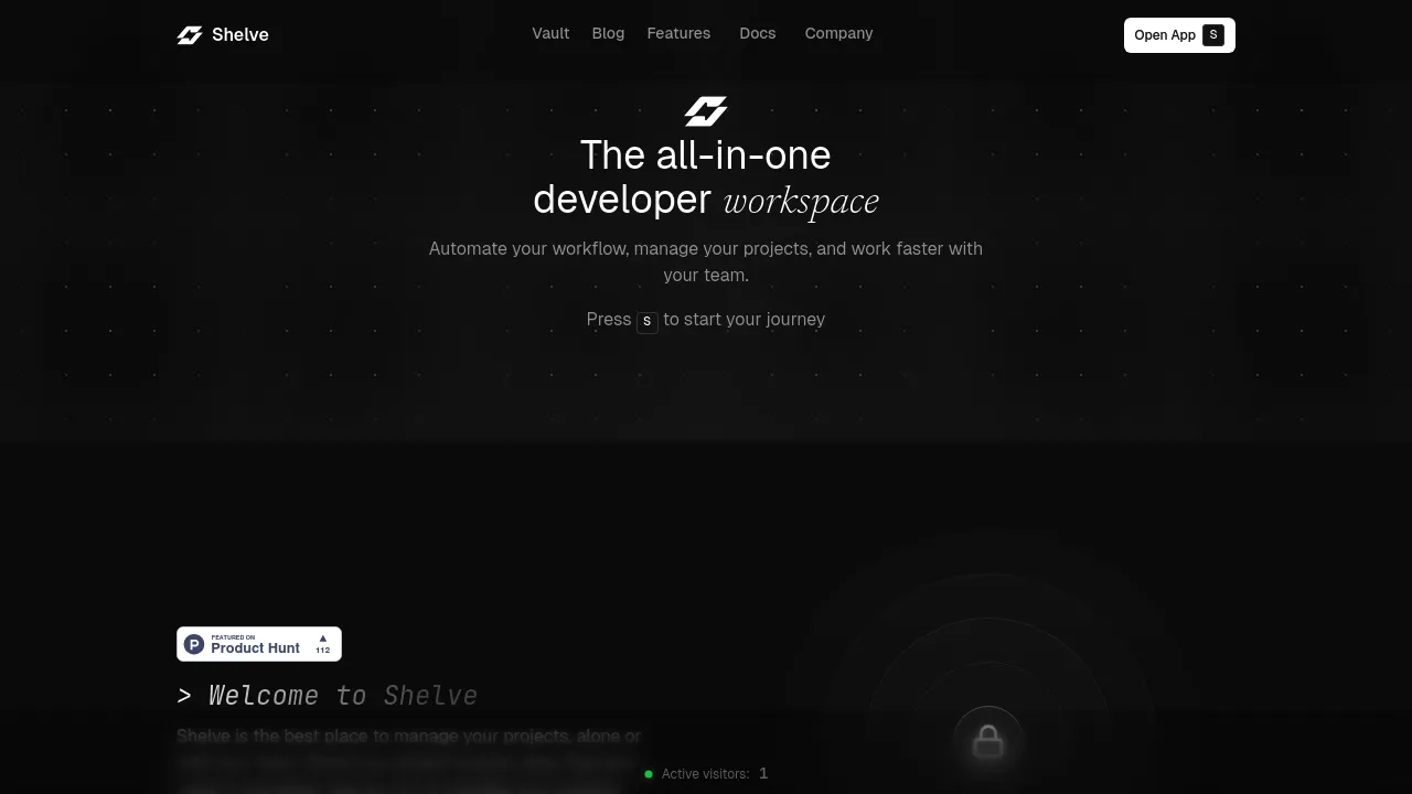 Shelve product interface