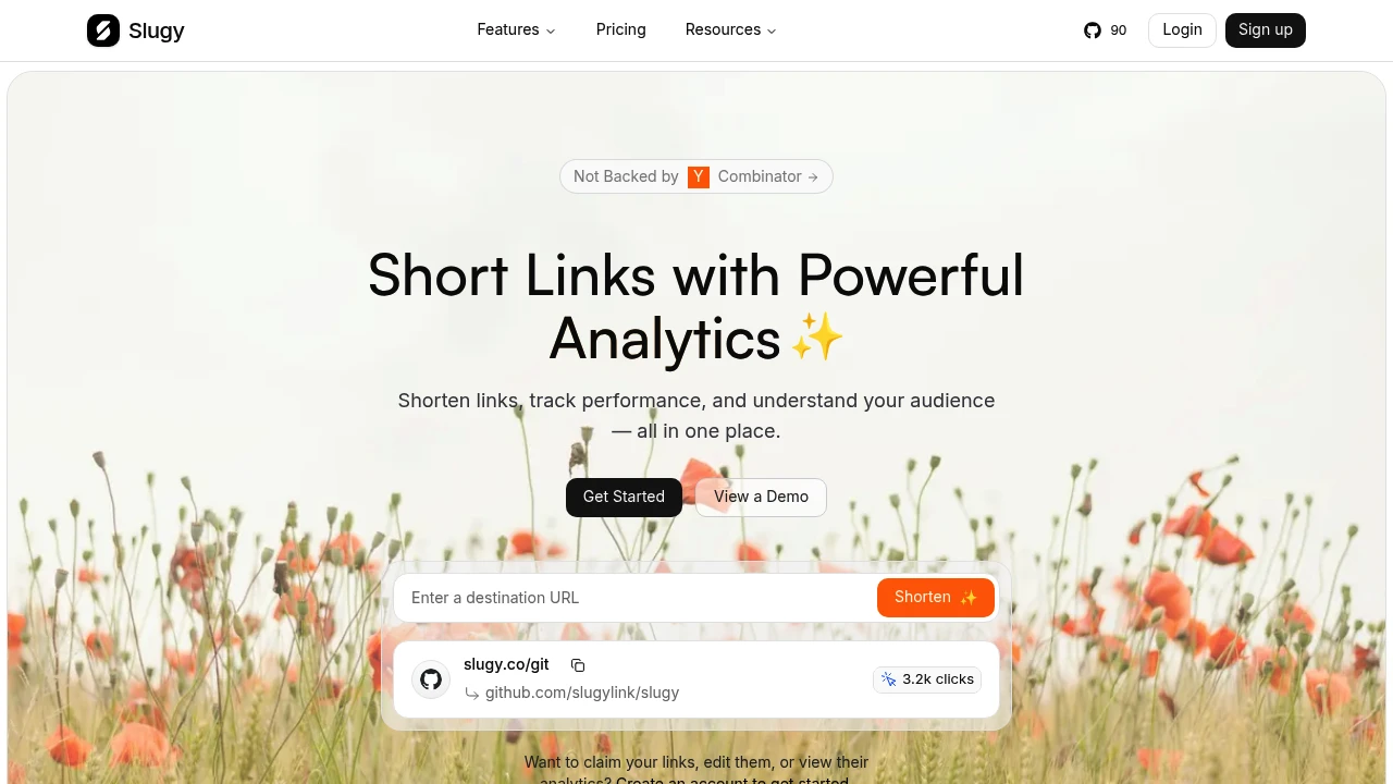 Slugy product interface