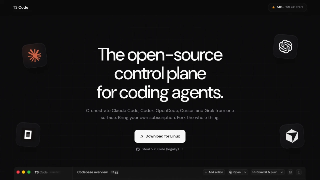 T3 Code product preview