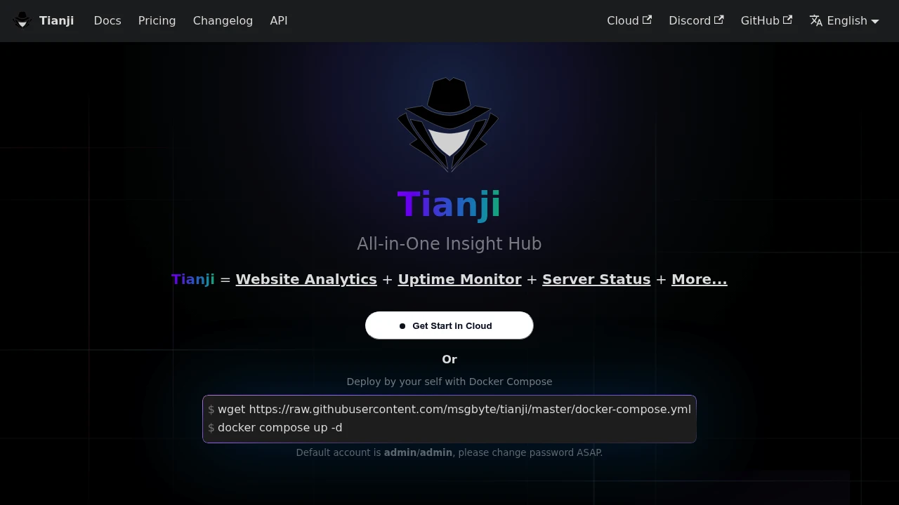 Tianji product interface