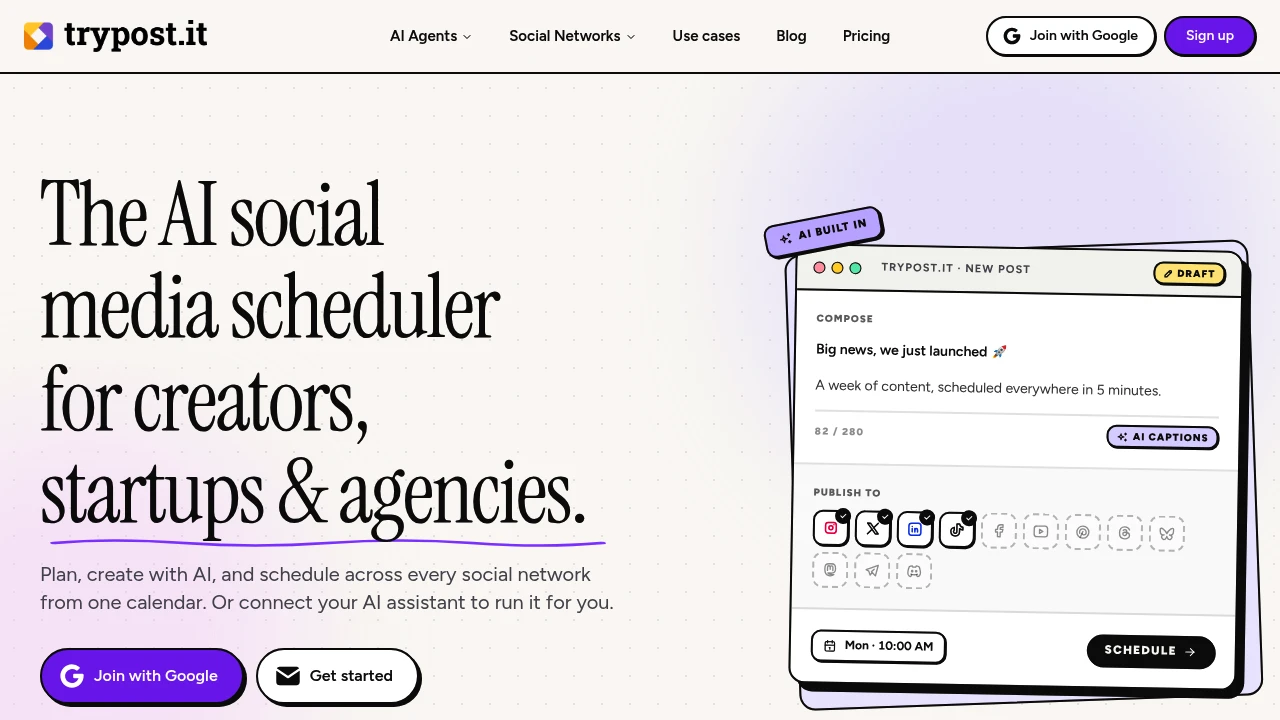 TryPost product interface