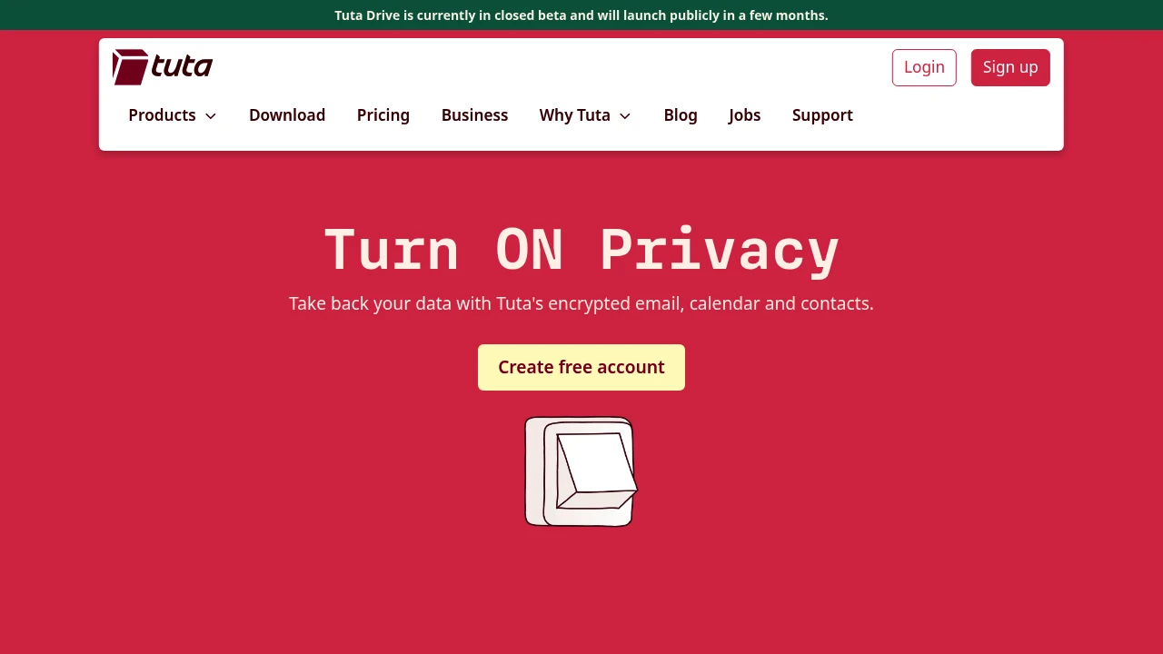 Tuta product interface