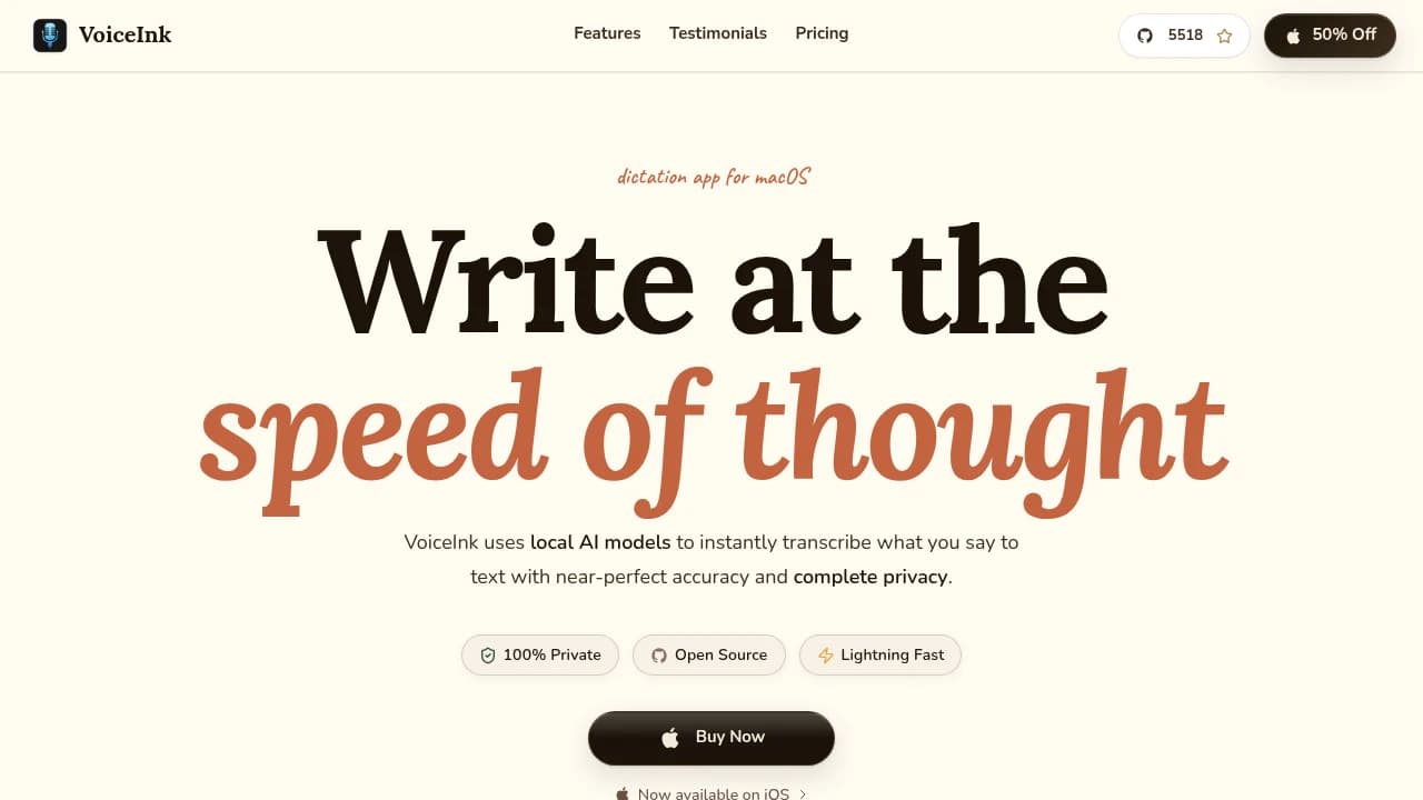 VoiceInk product preview