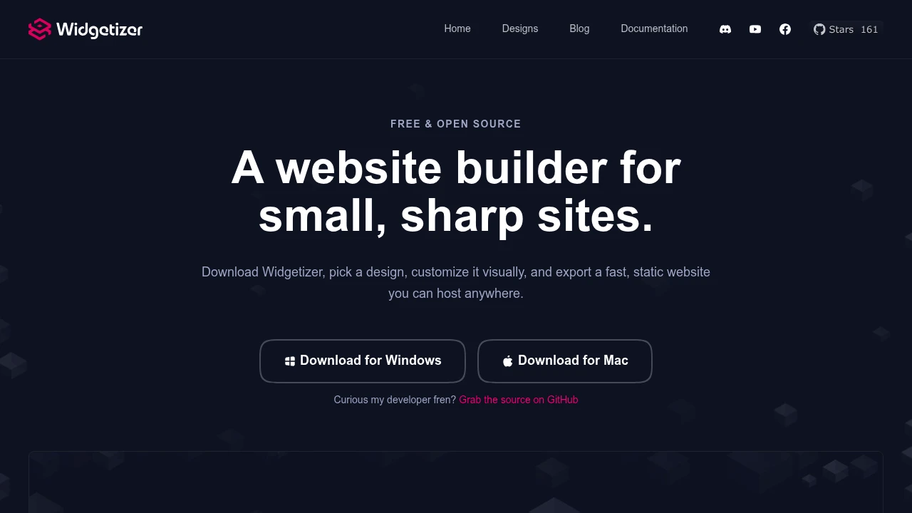 Widgetizer product interface