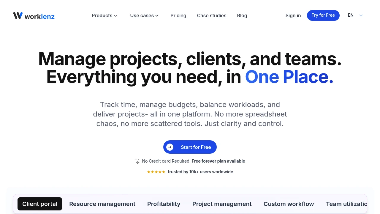 Worklenz product interface