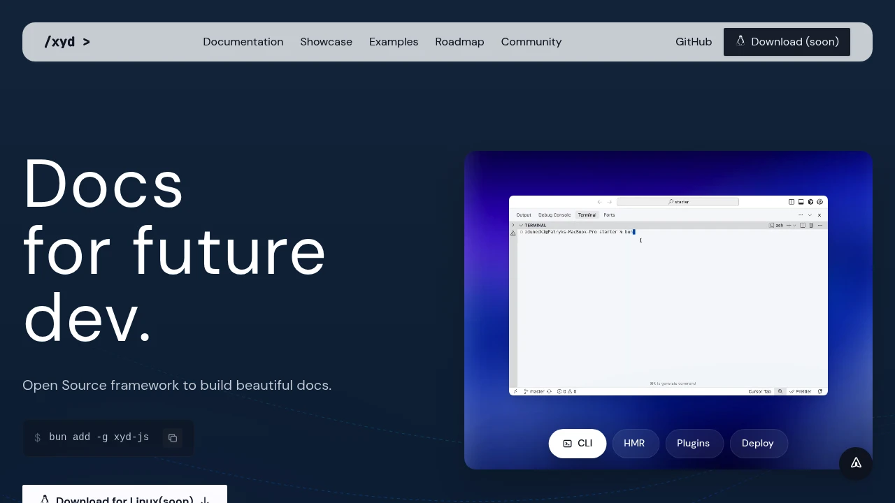 xyd product interface
