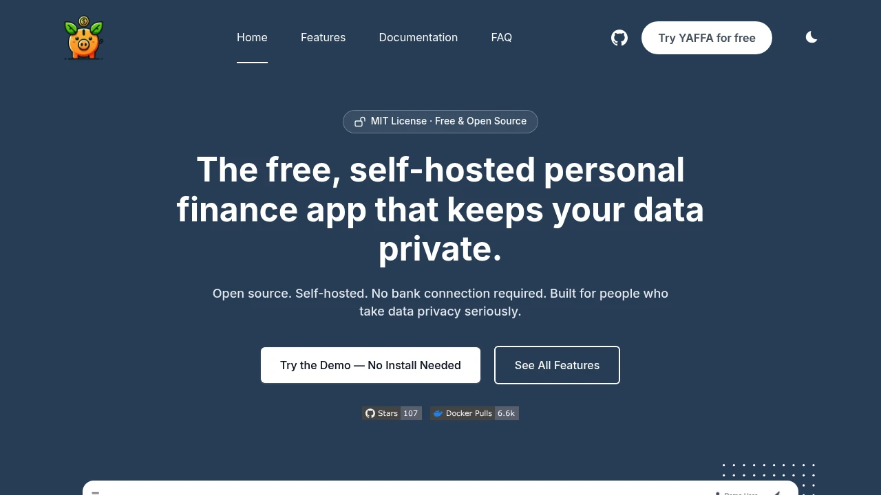 YAFFA product interface