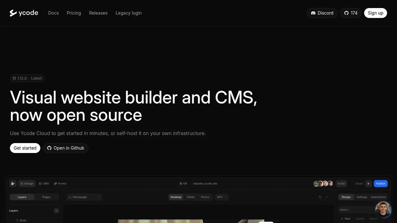 Ycode product interface