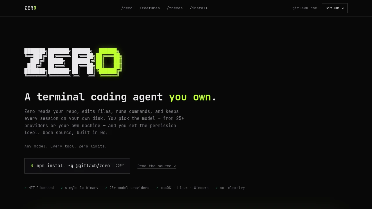 Zero product preview