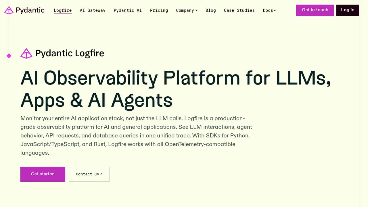 Logfire product interface