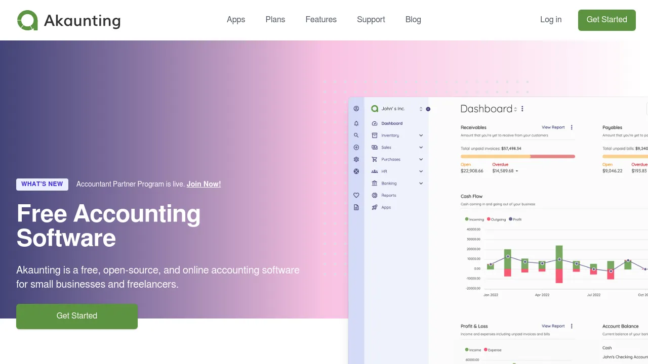 Akaunting product interface