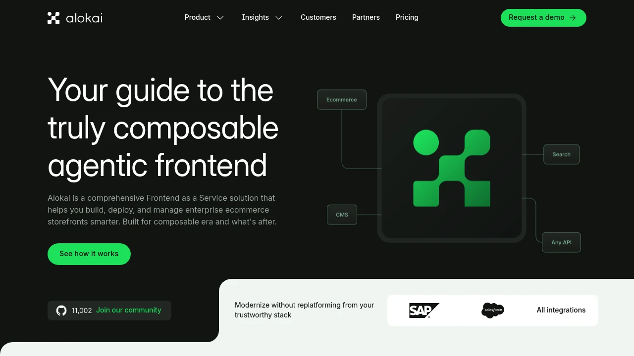 Alokai product interface
