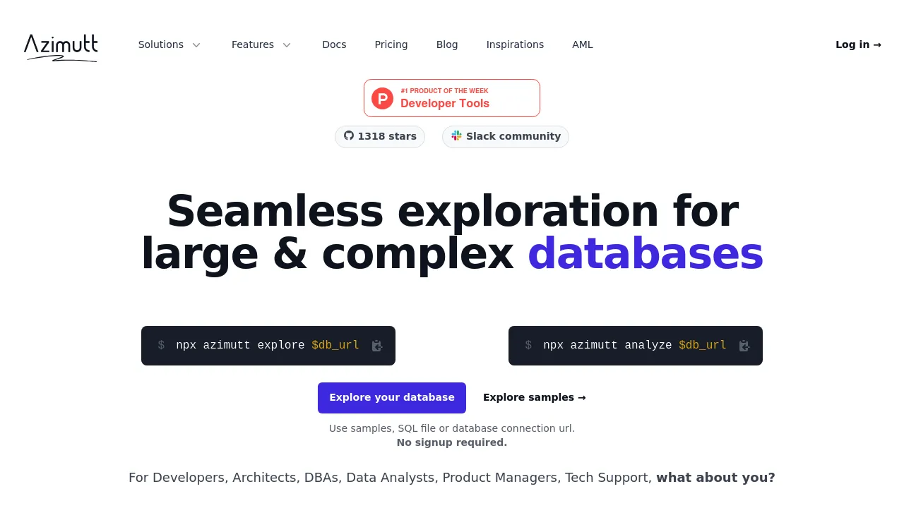 Azimutt  product interface
