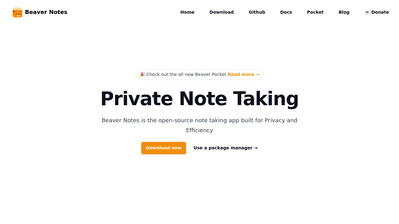 Beaver Notes product interface