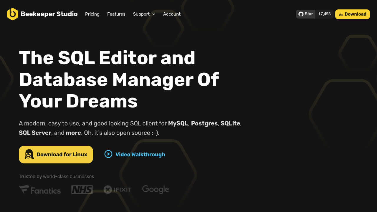 Beekeeper Studio product interface