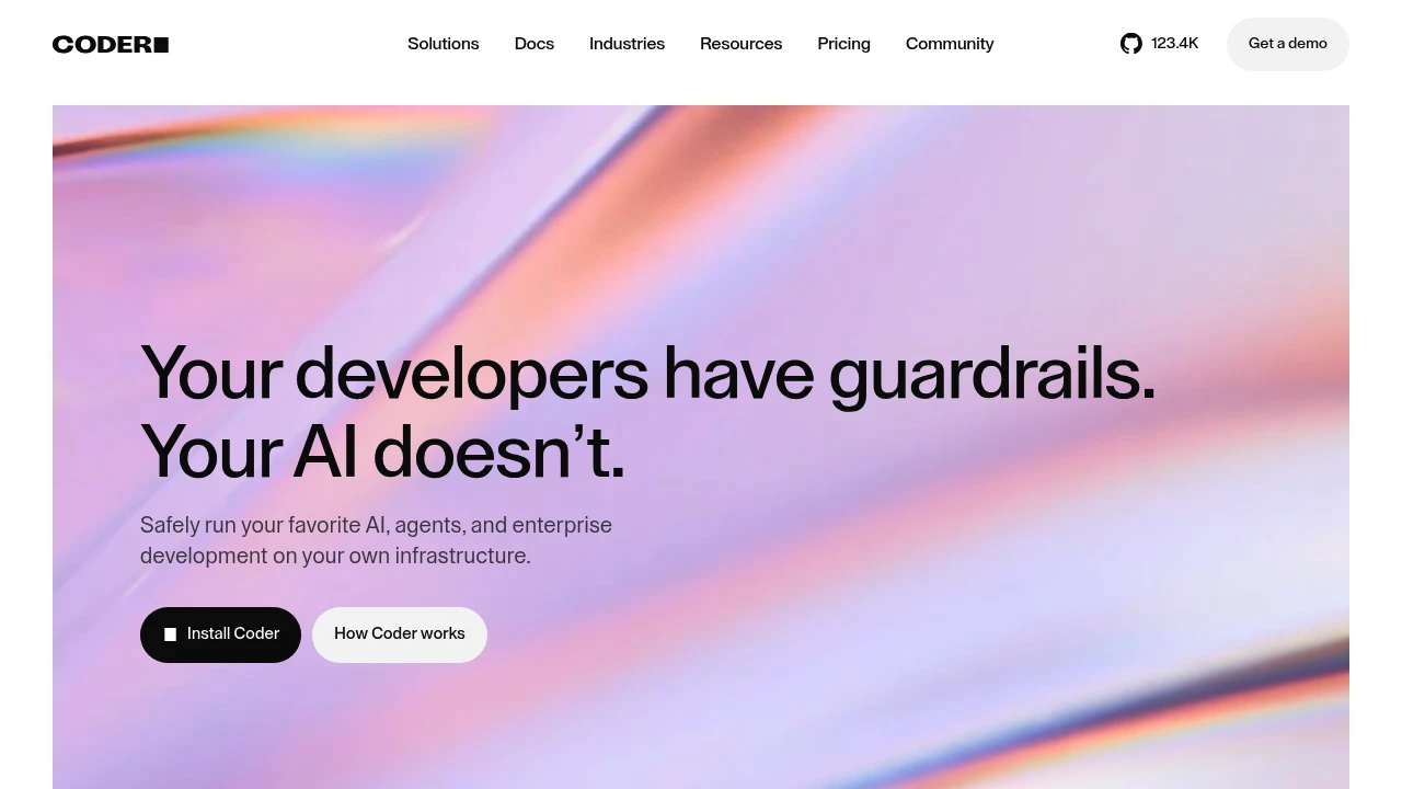 Coder product interface